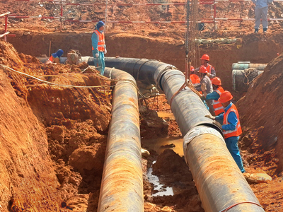 成渝中线成都段大管径输气管道控制性工程顺利完成迁改，为输水管道工程建设铺平道路